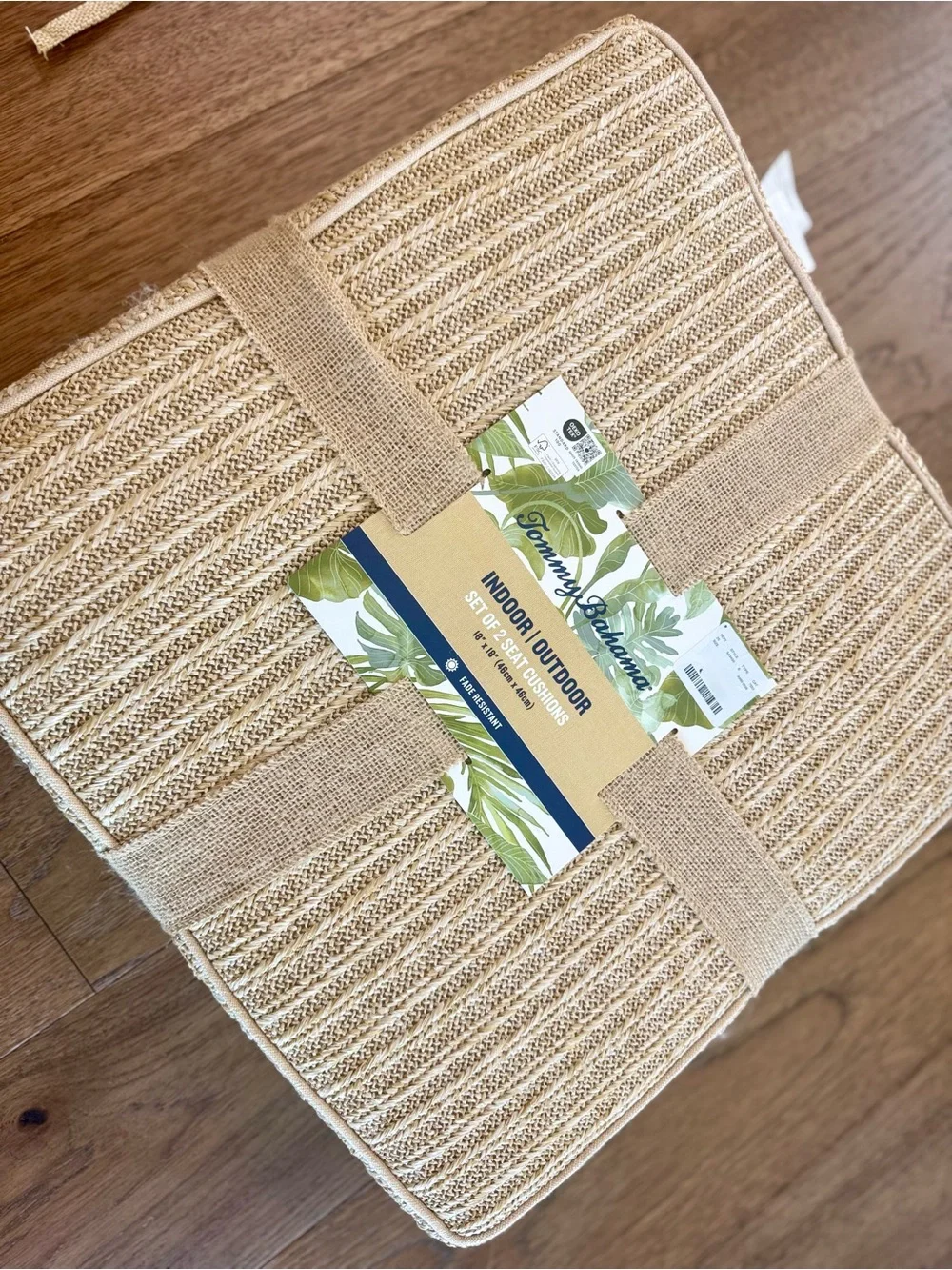 🎉LAST CHANCE🎉Tommy Bahama 18*18 Tufted Woven Indoor/Outdoor Seat Cushions set